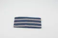 Blue and white striped elastic knitted headband for sports and yoga, comfortable and soft. - Grey Blue