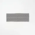 Grey knitted headband, elastic cable knit hair band for women, soft winter hair accessories - Gray