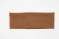 Brown ribbed knit headband, elastic yoga hair band, solid color hair accessory detail. - Coffee