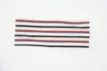 Retro knitted striped headband wide elastic hair band detail view for daily wear stylish. - Red and White Striped