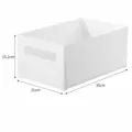 Extra large white plastic storage box with handle dimensions 35x21x15.2cm for pantry - Slot Handle Extra Large Style