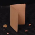 Detail view of blank kraft paper folding card, ideal for DIY crafting and personal notes. - Kraft Paper Color