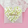 Tarjeta de felicitación creativa en forma de corazón con sobre, diseño floral, ideal para regalar. - Estilo Thanks