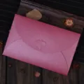 Sobre rosa perlado diseño corazón creativo elegante tarjeta de felicitación papelería variante - Burdeos