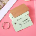 50pcs tarjetas memo blancas DIY coloridas gruesas notas con anillo archivador metal. - Tarjetas en blanco / Verde claro