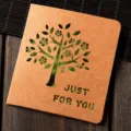 Creative hollow kraft paper greeting card featuring a tree pattern and custom message. - Green Small Tree (324#5)