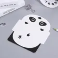 Bonito set de papeteria con diseño de panda de dibujos animados, tarjeta creativa. - Panda rojo