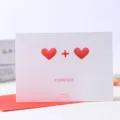Tarjeta de felicitación hueca de San Valentín con sobre rojo tarjeta de cumpleaños de amor - Doble Corazón