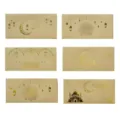 Buste per soldi in carta kraft con lamina d'oro per Ramadan e Eid, con sei diversi stili. - DD4022 / Set di 6