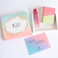 Coffret cadeau seau à gratter couple 100 choses ensemble boîte romantique Saint Valentin - 100 petites choses (Version A)
