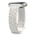 Silicone leopard print watch strap detail, hollow carved lace design, soft replacement band. - 38/40/41mm / Star