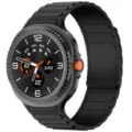 Magnetic silicone watch band replacement for smart watch, durable black strap, flexible design. - Samsung Watch 8 / Black