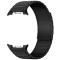 Black silicone magnetic link watch band replacement strap detail view for smart watch accessories - Samsung Watch 8 / Black