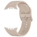 Silicone replacement watch band detail for Samsung Galaxy Watch 8, comfortable and durable. - 20mm / Milk Tea / Anti-Stitched Style