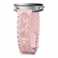 20mm Silicone Watch Band Pink Floral Embossed Strap Compatible With Galaxy Main View - 20mm / Sand Pink
