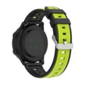 22mm silicone watch strap replacement dual color sport band for smartwatch black green - 20mm / Black & Lime