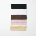 Solid color elastic headband for women, soft sweat-absorbing yoga sports hair band set. - Set of Floral Patterns