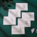 Set di biglietti d'auguri di ringraziamento botanici con design in lamina d'oro. - 6 pezzi