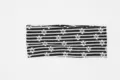Black and white striped elastic yoga headband, vintage floral knit hair band for sports. - Black Lace Style / Black Lace