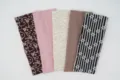 Ensemble de 5 bandeau élastiques, accessoires de cheveux de yoga floraux et unis pour femmes. - Un Ensemble