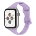 Siliconen slanke vervangend horlogebandje compatibel met Apple Watch paars detail - 38/40/41mm / Lavendel