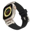 Silicone watch strap for Apple Watch Ultra, breathable perforated sport band, rugged design - 42/44/45/49mm / Army Green