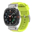 Rugged silicone watch strap with mechanical metal connector and smart dial design for daily use. - Gray