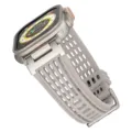 Perforated silicone watch band replacement compatible with apple smart watch ultra sports. - 42/44/45/49mm / Starlight