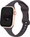 Slanke siliconen horlogeband voor Apple Watch, stijlvolle minimalistische vervangende band. - 38/40/41mm / Donkere kers