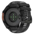 Cinturino in silicone di ricambio per Garmin Fenix 8 smartwatch 22mm 26mm bicolore sportivo. - Fibbia nera / fibbia in acciaio inossidabile da 22 mm / Nero+Grigio