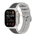 Silicone watch band replacement strap compatible with smart watch models, comfortable and durable. - 38/40/41mm / Starlight + Brown
