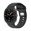 Rugged smart watch with black silicone strap and orange crown detail for sports and outdoor use. - Galaxy Watch Ultra 1/2 / Black and Black