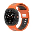 Rugged smartwatch featuring a vibrant orange dual-color silicone sports strap and clear digital dial - Galaxy Watch Ultra 1/2 / Orange and Black