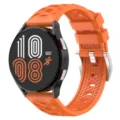 Orange silicone watch strap with tire texture replacement band for smartwatch accessories. - 20mm / Orange