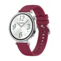 Silicone watch strap replacement accessory compatible with Huawei GT4 smart watch - 18mm / Burgundy