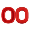 Red silicone ear pads replacement cover for Apple AirPods Max wireless headphones detail view - Inner Ear Cover / China Red