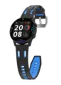 Silicone replacement watch strap detail showcasing dual-color breathable ventilation holes design. - 20mm / Black + Orange
