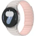 Silicone magnetic strap compatible with Samsung Galaxy Watch, comfortable and stylish replacement band. - Samsung Watch 7/6/5/4 / Starlight Pink Sand