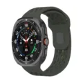 Silicone replacement watch strap with breathable ventilation holes and square buckle, compatible design. - Official Green