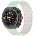 Magnetic silicone watch band replacement strap compatible with smartwatches, dual-tone design. - Samsung Watch 8 / Star