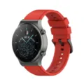 Replacement silicone watch strap for Huawei Watch GT3 Pro and Watch 4 Pro, red comfortable band. - 20mm / Red