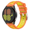 Silicone watch strap with tire texture design, durable and comfortable for sports smartwatch. - 20mm / Orange And Yellow
