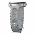 20mm silicone watch strap with embossed roses and hollow cutout design, grey replacement band. - 20mm / Gray