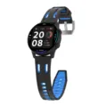Dual color silicone watch strap replacement band compatible with smart watch, breathable design. - 20mm / Black and Gray