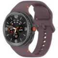 Compatible silicone watch strap with stitching design for smartwatches, durable and comfortable. - 20mm / Smoke Purple / Stitched Style