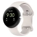 Silicone watch strap replacement band detail, flexible and comfortable daily wear accessory. - Watch 3 45 mm / Official White