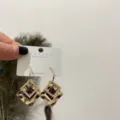Rote Kristall geometrische quadratische Ohrringe 925 Silber Stift hohle Strass Ohrschmuck. - Lavendel