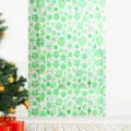 Tenda di Natale quadrata con paillettes 1x2m sfondo lamina fiocco di neve verde festa. - Tenda di pioggia quadrata Natale fiocco di neve verde / Verde