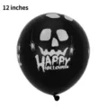 Ballon en latex noir de 12 pouces avec motif de squelette et araignee pour decoration fete. - 100 ballons en latex crâne noir 12 pouces