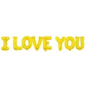 Set de ballons en aluminium lettres dorées 16 pouces I Love You pour déco de Saint-Valentin. - I LOVE YOU / Or
